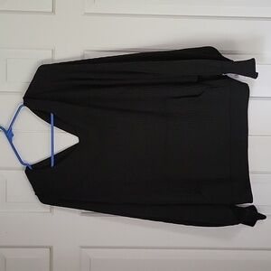 We The Free womens black waffleknit Long Sleeve thermal top NWT sz M oversized